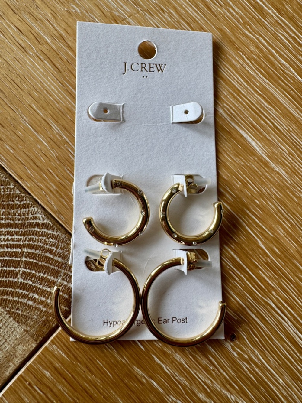 NWT | J. CREW FACTORY Nautical links hoop earrings set in rich gold - Picture 11 of 13